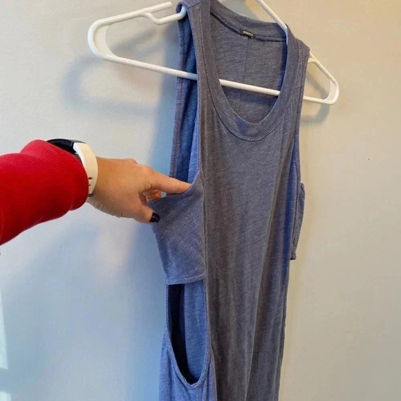 Monrow Cutout Side Heather Jersey Maxi Dress - Picture 9 of 16